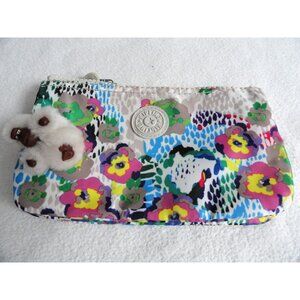 Kipling Small Zippered Pouch Multicolored Floral